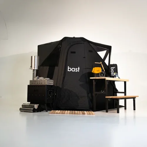 Bast Näver Deluxe - deluxe sauna tent voor buiten
